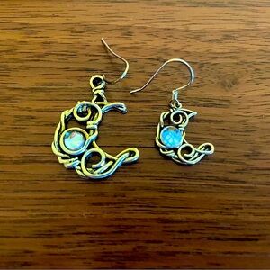 Elegant Silver Moon Earrings